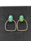 Vintage Sterling Silver Navajo Royston Turquoise Stud Earrings 1 4 Inches