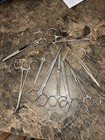 Collection Of 9 Forceps And Scissors Made In Pakistan Stainless Steel