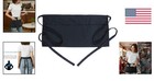 Professional Black Waist Apron With 3 Pockets For Waiters   Servers   24  X 12 