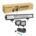 20  288w Triple-row Led Light Bar - 12v 24v High 1 X 288w 2x36w wiring Kit