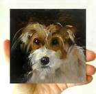 Original Oil Painting Dog Cute Puppy Pet Animal Portrait Signed Custom Artwork