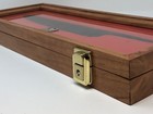 7 X 18 X 2    Cherry Wood Display Case Perfect For Knives Arrowheads Collectibles