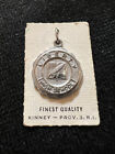 Vintage Liberty High School Silver Tone Metal Pendant Charm Medallion By Kinney
