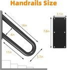 Hand Rails For Outdoor Steps Stair Railing Indoor Rail Metal Heavy Duty Non-slip
