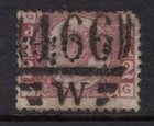 1870 1 2d Rose Red Plate 1 3 Used With  mc I  Perfin  ig   Sg 48