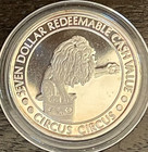 Circus Circus Reno Nv  7 Silver Strike Token 1993 Lion Solid New Case
