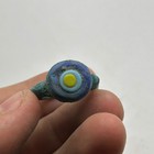 Rare Found Ancient Roman Bronze Mosaic Glass Ring With Rich Patina