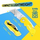 4 Pack Folding Utility Knife Set W  10 Sk5 Blades Box Cutter