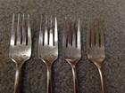 4 Salad Forks Silverplate Grosvenor Community Plate Oneida Vintage No Monogram