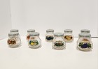 Vintage Cresca Early American Preserves Jelly Jam Jars     Set Of 9 Mini Glass