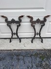 Steampunk Industrial Legs Antique Cast Iron Base Plate Stove Stand Table Set 2