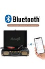 Vinyl Record Player 3-speed Bluetooth Suitcase Portable Belt-driven Record Pl   