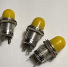 5 Vintage Dialco Dialight 5131-032 Drake With Yellow Dome Cover New Old Stock