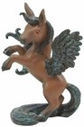 Ebros Fantasy Fairy Tale Pegasus Horse Figurine Shelf Decor  brown Beauty Clair 