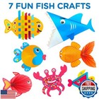 Arts And Craft Kit For Toddlers Ages 3  4  5 Years - Create 7 Fun Fish Charac