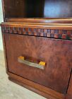 Art Deco Nightstand  Single 1930s Vintage End Table  Art Deco Solid Wood Cabinet