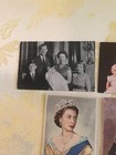 Lot Of 5 Family Photos Postcards Queen Elizabeth Ii With Stamps