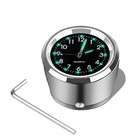 Waterproof Aluminium Motorcycle Handlebar Clock - Luminous Quartz Watch Mount