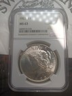 1923 Peace Silver Dollar   Ngc - Ms 63 Es124