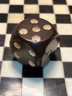 Old Brown Bakelite Rounded Jumbo 1 Dice 051725 