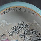 7 1  Chinese Porcelain Blue Glaze Hand Painting Snow Small Room Brush Washer