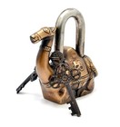 Handmade Brass Antique Pad Lock With Camel Shape With 2 Key Padlock