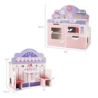 Topbuy 2 In1 Wood Kids Kitchen Play Set Simulation Cooking Toy Set For Toddler