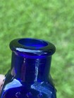 Antique Nice Attic Cobalt Blue Ku-18 Coffin Casket Poison Bottle Hobnail Diamond