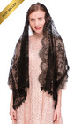 Pamor Rectangular Chapel Veil Spanish Lace Floral Mantilla Mass Head Covering