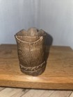 Vintage Hand-carved Wood Shoe Boot Sculpture W  Mouse  Brown   5   Folk Art