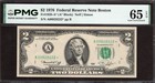 1976  2 Boston   Star       Frn  Pmg Gem Uncirculated 65 Epq Banknote  Nice S n