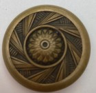 Antique 3d Brass Vintage Large Button 1  1 4   