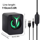 Usb Wired Computer Speakers Colorful Rgb Led Stereo 3 5mm For Pc Laptop Desktop