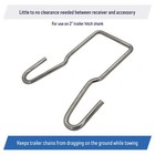 Safety Chain Holder Bracket For 2  Trailer Hitch - Clip-on Steel Hanger Hook  2 