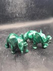 Malachite Elephant   3 8 Ounces  3 8 Inches Long 