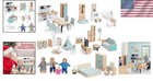 Charming 36-piece Wooden Dollhouse Furniture With Family Dolls - Perfect Gift