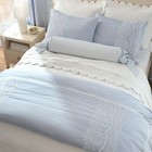 Pbteen Aerin Eyelet Duvet Cover Organic Cotton Percale White Nwt Free Ship Us