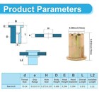 100pcs  10-24 Unc Rivet Nuts  Carbon Steel Flat Head Rivnut Threaded Insert Nut 