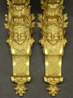 Pair Wall Sconces Louis Xv Style 19th C  - Bronze   Green Glass - French Antique