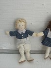 Vintage Miniature Dollhouse Family Dolls 3 5    Cloth Trinket Shelf