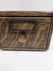Antique Card Catalog Drawer Tiger Oak File Desk Cabinet Vintage Box Recipe 