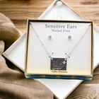 Silver Cubic Zirconia Cz Earrings Pendant Necklace Fashion Set   New