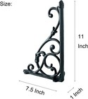 2 Pack Decorative Shelf Brackets 11 Inch Cast Iron Supply Antique Black Corbel