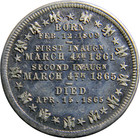 1865 Abe  Lincoln  the Martyr President  Medal By G h lovett    01405 