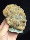 Pre Columbian 4 3 8    Large Effigy Head Argentina Bronze Inca Aztec Mayan Pc202