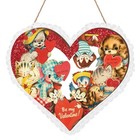Valentine s Day Door Decorations Valentine Wooden Sign For Front Retro Heart