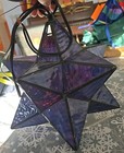 Moravian Star 14inch Hanging Pendant Star Lantern Purplr Stained Glass