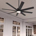 Hunter Fan 60 In Contemporary Matte Black Ceiling Fan With Light Kit And Remote