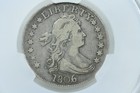 1806 5 Draped Bust Silver Quarter 25c Cac F15 B-1  9261