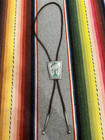Vintage Sterling Silver With Turquoise   Coral Chips Bolo-tie Excellent 